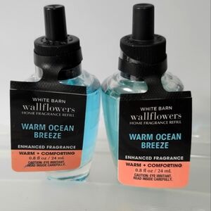 White barn Bath & body works warm ocean breeze wallflower refill enhanced Nwt